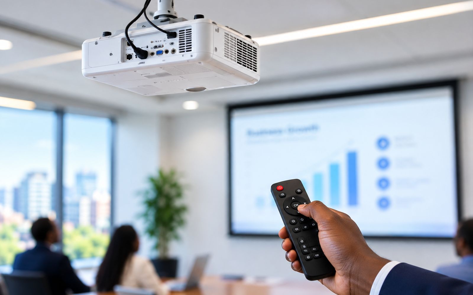 Professional projector and wireless presentation installation in Rwanda